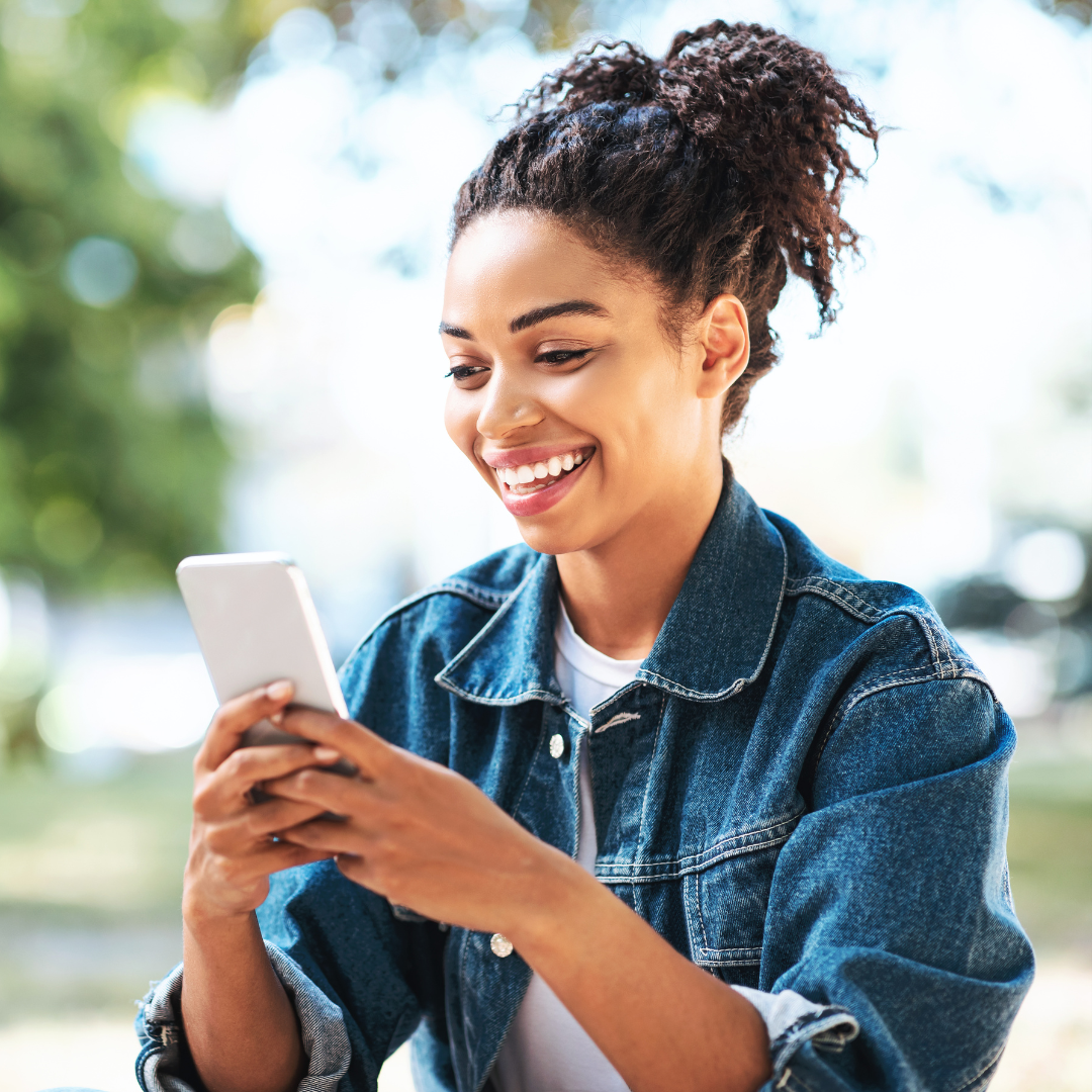 female using a phone